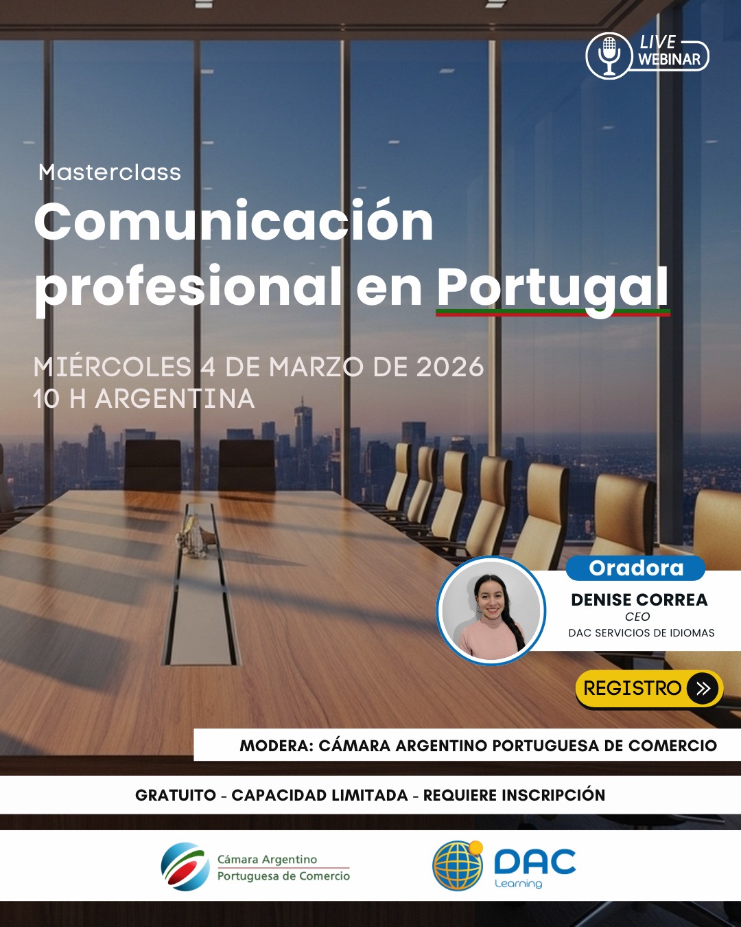 Masterclass | Comunicación profesional en Portugal